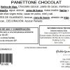 ingredientes y tabla nutricional del panettone de chocolate de Pablo Garrigós Ibáñez