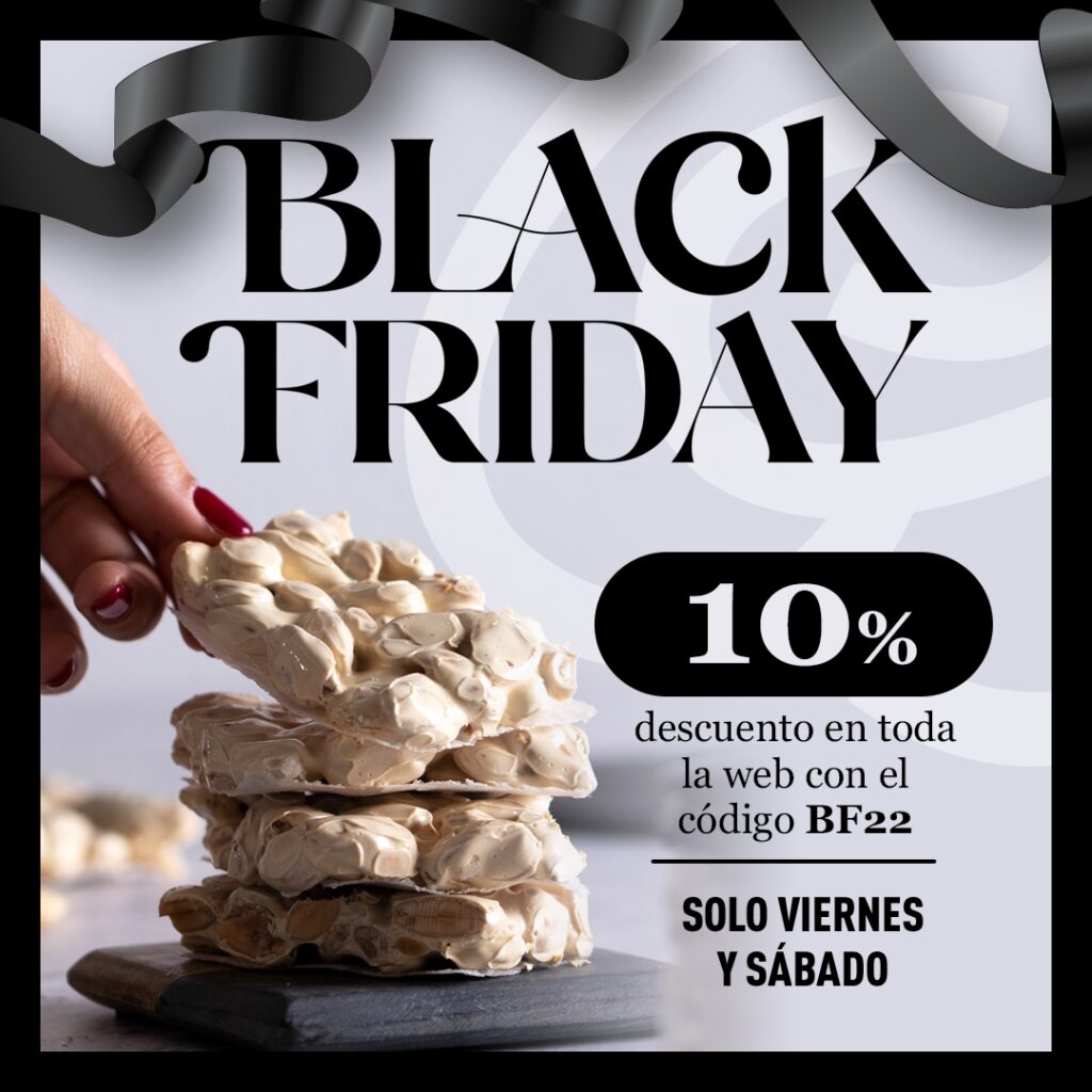 Speciale Black Friday. 10% di sconto su torroni e dolci Pablo Garrigós.