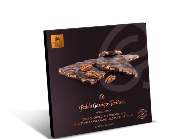 torta choco fondant nueces pecanas sal